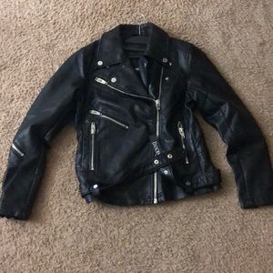 Black faux leather jacket
